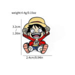 Pin Metálico Luffy Feliz One Piece Broche Anime Kawaii