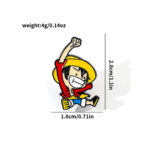 Pin Metálico Luffy Celebrando One Piece Broche Anime Kawaii