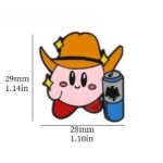 Pin Metálico Kirby Vaquero Con Lata Broche Gamer Kawaii