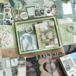 Set de Scrapbooking y Journaling Estético – Colección Poemas de la Isla Verde