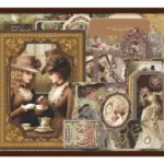 Set de Scrapbooking Vintage Victoriano – Papeles, Stickers y Cintas Decorativas
