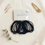 Set de 20 Ligas Ultrafinas Negras – Básicos Esenciales para el Cabello