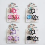 Set 3pzs Accesorios Cabello Guerreras Kpop Cucas Estrella Y Mini Pinza Loto