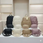 Set Kit De Mochila, Bolsa Crossbody Y Cosmetiquera Impermeable Premium 3 Piezas