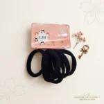 Set De 6 Ligas Para Cabello Gruesas Sin Costura Color Negro