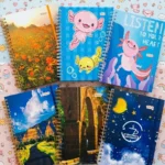 Libreta Profesional de Pasta Dura con 4 Separaciones (200 Hojas Cuadro Chico) – Diseños Ajolote y Paisajes