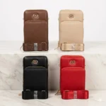 Bolso Portacelular Con 3 Cierres Y Correa Ajustable Para Mujer