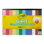Bloc de Papel de Color Crayola Giant Construction Paper – 48 Hojas con Plantilla Gigante