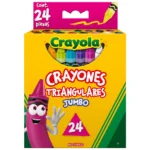 Crayones Crayola Jumbo Triangulares 24 Pzs – Ideales Para Primeros Trazos Y Mejor Agarre