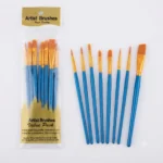 Set de Pinceles Profesionales para Artistas con Mango Azul (Paquete Value Pack)