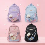 Mochila Escolar Kawaii Colguije Nubes con Monedero 46x30x13 cm