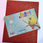 Paquete de 10 Piezas de Foami Escarchado Color Rojo Tamaño Carta Titiko