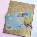 Paquete de 10 Piezas de Foami Escarchado Color Dorado Tamaño Carta Titiko
