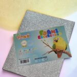 Paquete de 10 Piezas de Foami Escarchado Color Plateado Tamaño Carta Titiko