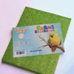 Paquete de 10 Piezas de Foami Escarchado Color Verde Limón Tamaño Carta Titiko