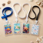 Porta Gafete Con Lanyard Diseños Marinos – 1 Pieza (Modelo Al Azar)