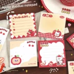 Notas Adhesivas Kawaii Diseño Manzanas y Animalitos (Apple Duoduo)
