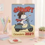 Calendario de Pared / Escritorio 2027 Snoopy & Friends Kawaii Varios Diseños