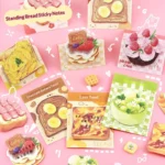 Notas Adhesivas Estilo Kawaii Diseño de Pan, Postres y Toast  (Standing Bread & Dessert Sticky Notes)