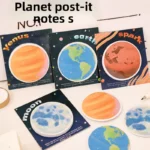 Notas Adhesivas Redondas Diseño Planetas y Galaxia