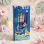 Set de 12 Plumas Borrables Stitch - Tinta Negra 0.5mm